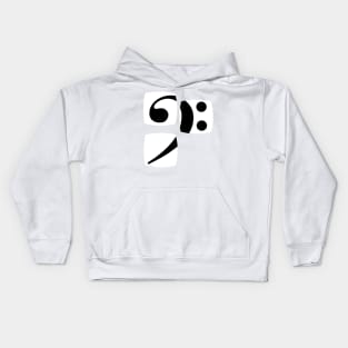 Bass clef for bassist and bassist Kids Hoodie